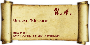 Urszu Adrienn névjegykártya